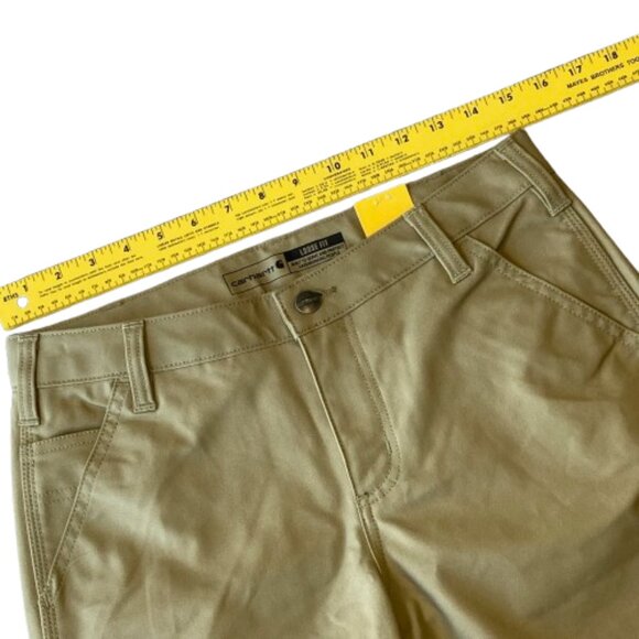 Carhartt Rugged Flex Loose Fit Canvas Work Shorts Women's 6 Dark Khaki NWT - Picture 5 of 8